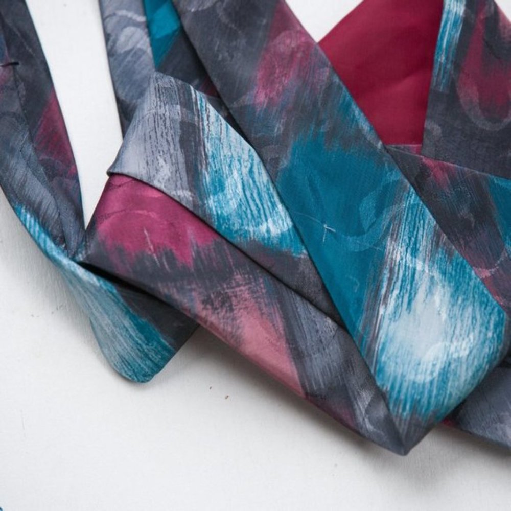 Towncraft Vintage Neck Tie Hanky Set Abstract - Picture 4 of 4